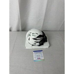Jake Elliott signed SBLII Champs autographed Philadelphia Eagles Mini Helmet PSA